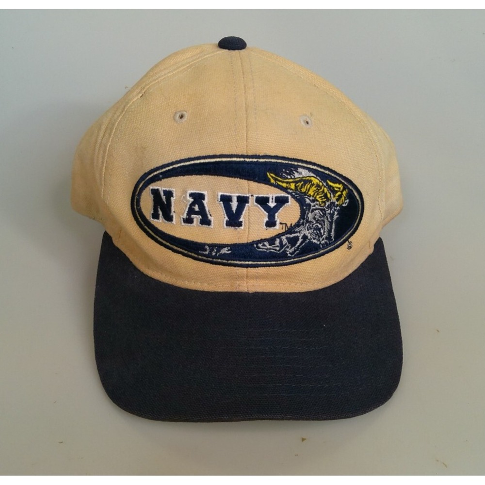 Vintage Navy Midshipmen Hat Starter Strapback US Naval Academy Mens y2k 90s Cap